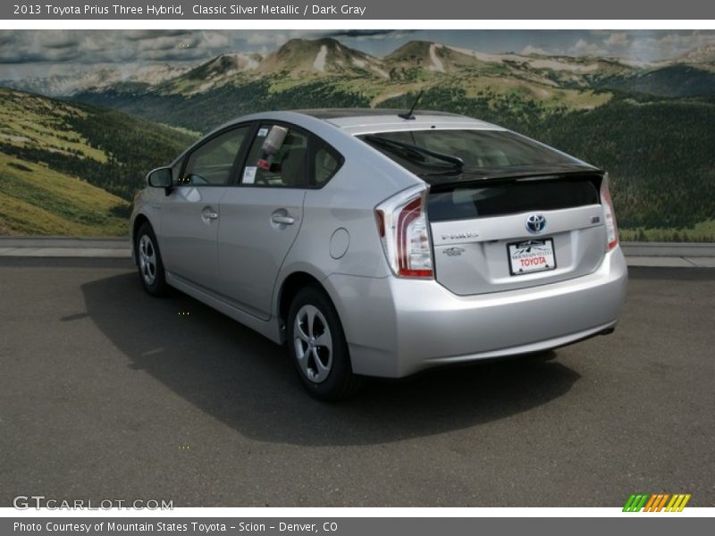 Classic Silver Metallic / Dark Gray 2013 Toyota Prius Three Hybrid