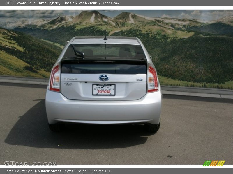 Classic Silver Metallic / Dark Gray 2013 Toyota Prius Three Hybrid