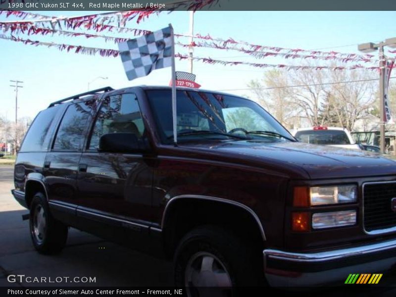 Red Maple Metallic / Beige 1998 GMC Yukon SLT 4x4