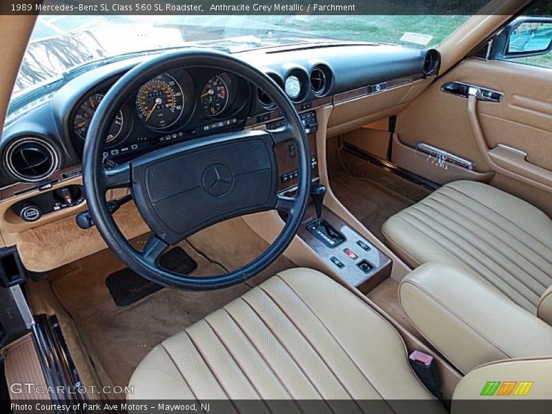 Parchment Interior - 1989 SL Class 560 SL Roadster 