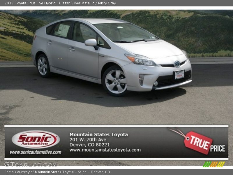 Classic Silver Metallic / Misty Gray 2013 Toyota Prius Five Hybrid