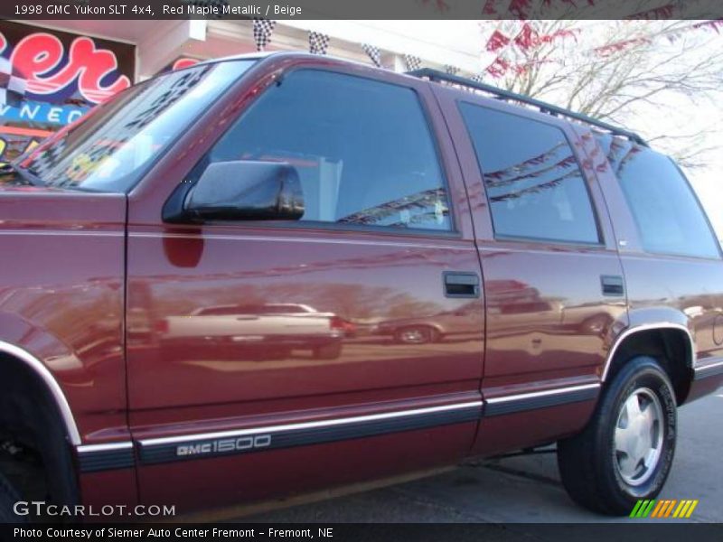 Red Maple Metallic / Beige 1998 GMC Yukon SLT 4x4