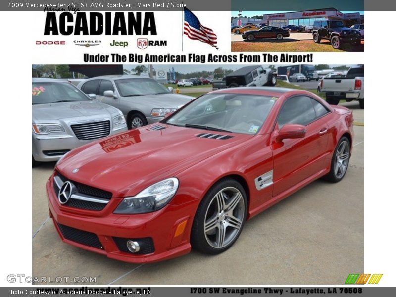 Mars Red / Stone 2009 Mercedes-Benz SL 63 AMG Roadster
