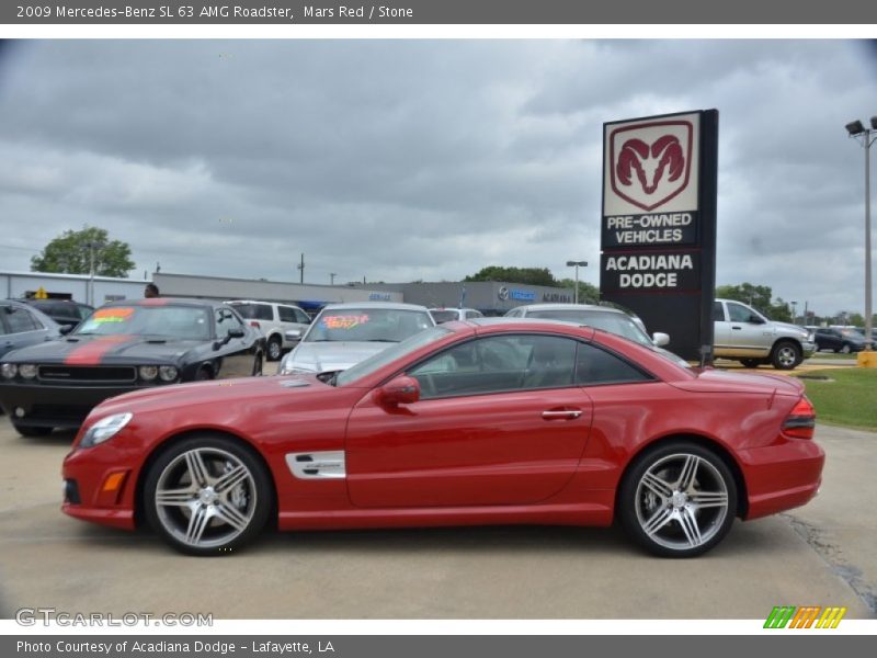 Mars Red / Stone 2009 Mercedes-Benz SL 63 AMG Roadster