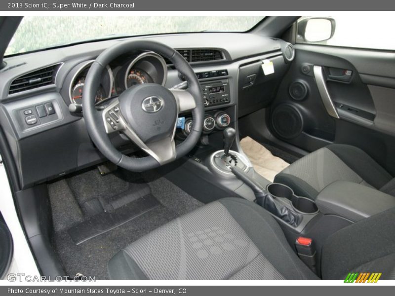 Super White / Dark Charcoal 2013 Scion tC