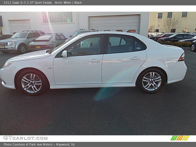 Arctic White / Black 2011 Saab 9-3 2.0T Sport Sedan