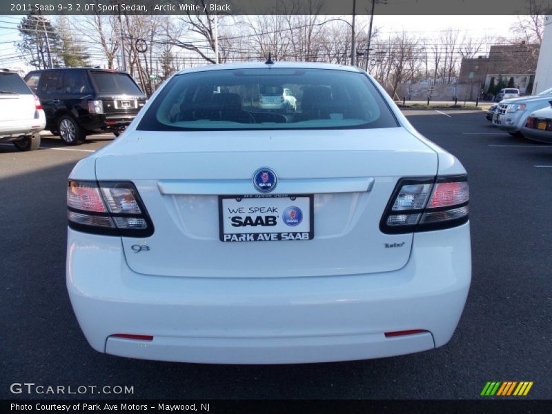 Arctic White / Black 2011 Saab 9-3 2.0T Sport Sedan