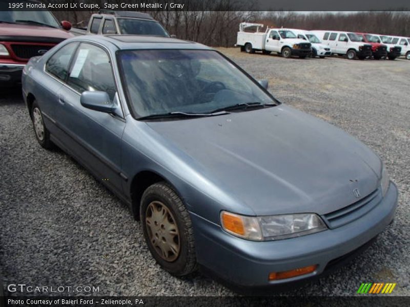 Sage Green Metallic / Gray 1995 Honda Accord LX Coupe