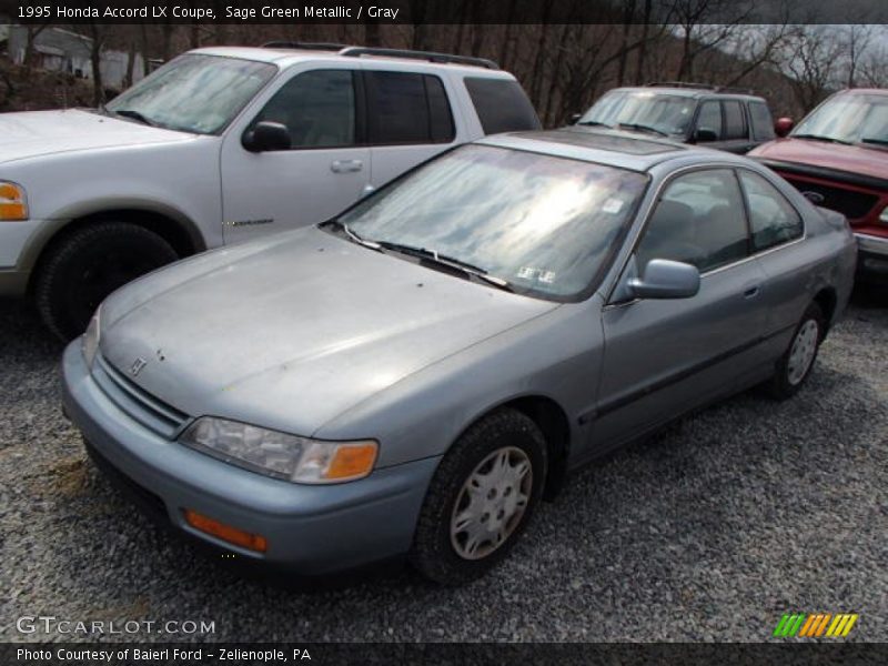 Sage Green Metallic / Gray 1995 Honda Accord LX Coupe