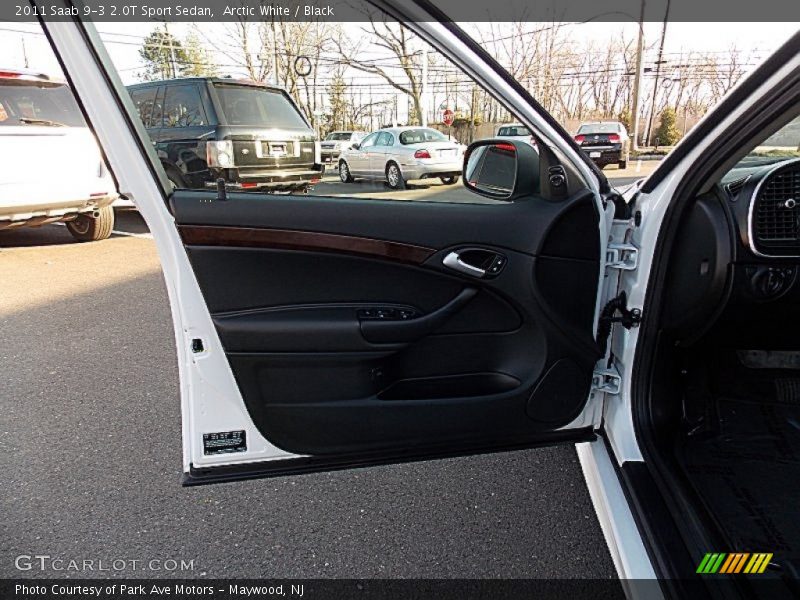 Arctic White / Black 2011 Saab 9-3 2.0T Sport Sedan