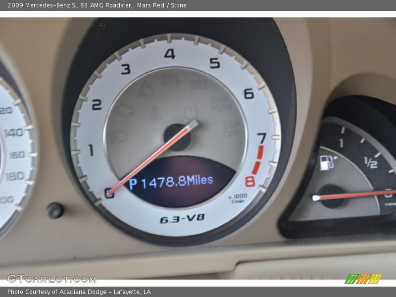 Mars Red / Stone 2009 Mercedes-Benz SL 63 AMG Roadster