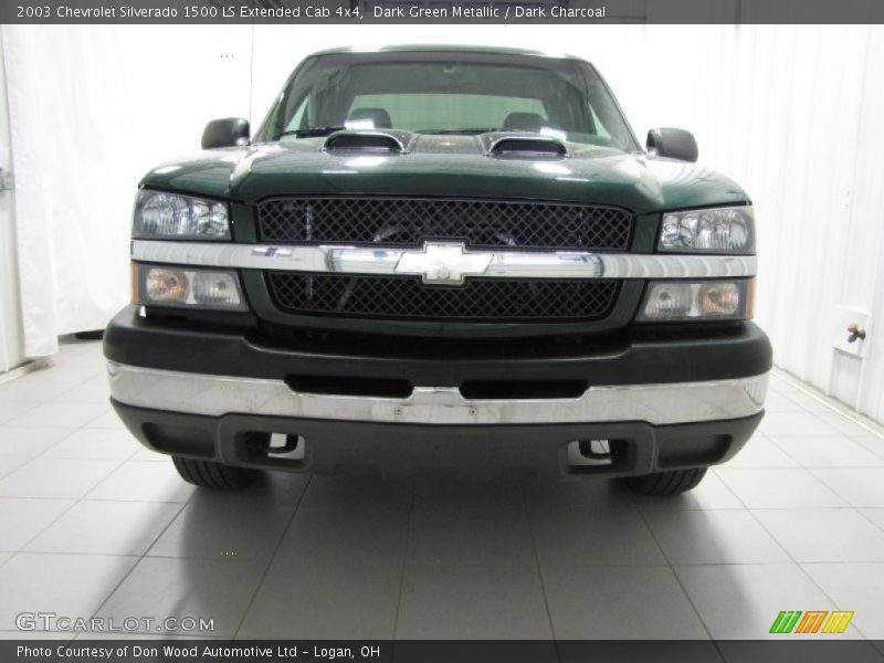 Dark Green Metallic / Dark Charcoal 2003 Chevrolet Silverado 1500 LS Extended Cab 4x4