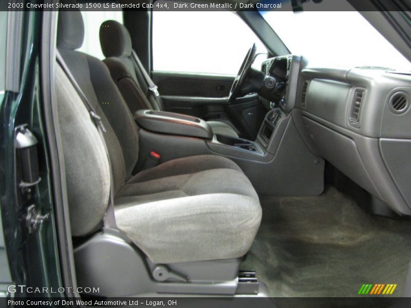 Dark Green Metallic / Dark Charcoal 2003 Chevrolet Silverado 1500 LS Extended Cab 4x4