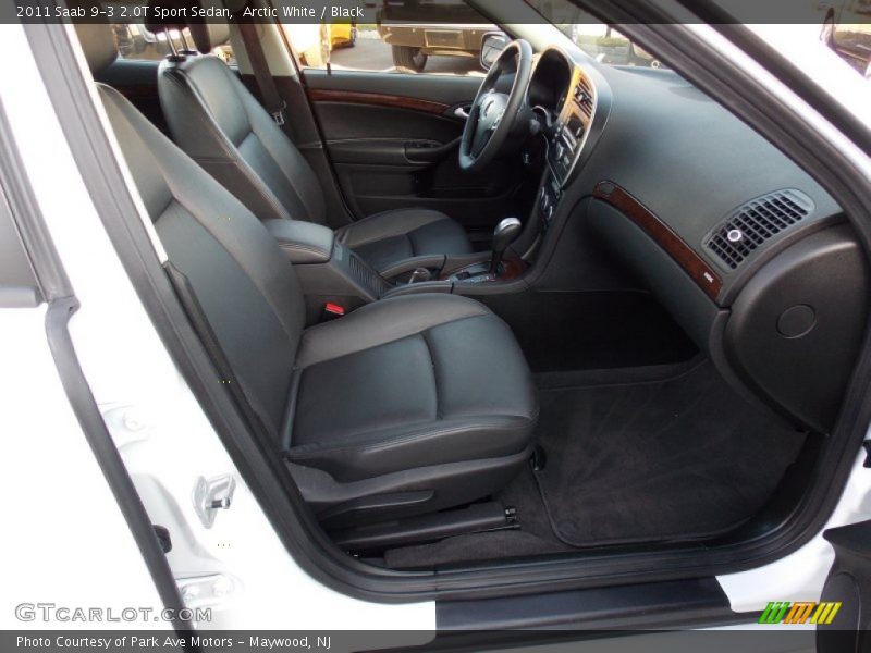 Arctic White / Black 2011 Saab 9-3 2.0T Sport Sedan