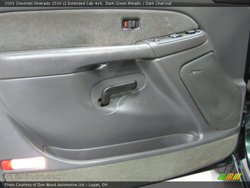 Dark Green Metallic / Dark Charcoal 2003 Chevrolet Silverado 1500 LS Extended Cab 4x4