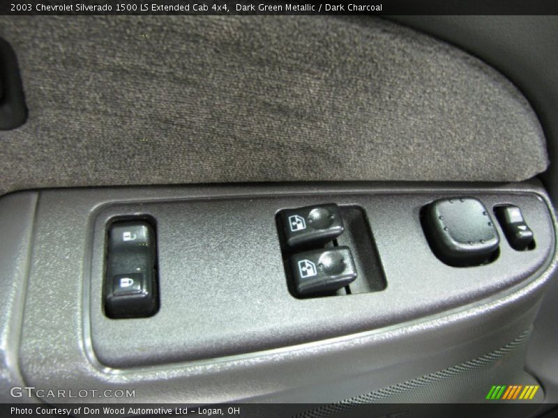 Dark Green Metallic / Dark Charcoal 2003 Chevrolet Silverado 1500 LS Extended Cab 4x4