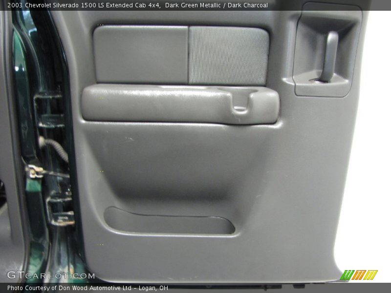 Dark Green Metallic / Dark Charcoal 2003 Chevrolet Silverado 1500 LS Extended Cab 4x4