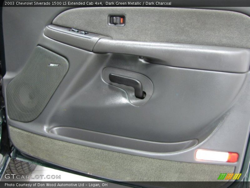 Dark Green Metallic / Dark Charcoal 2003 Chevrolet Silverado 1500 LS Extended Cab 4x4