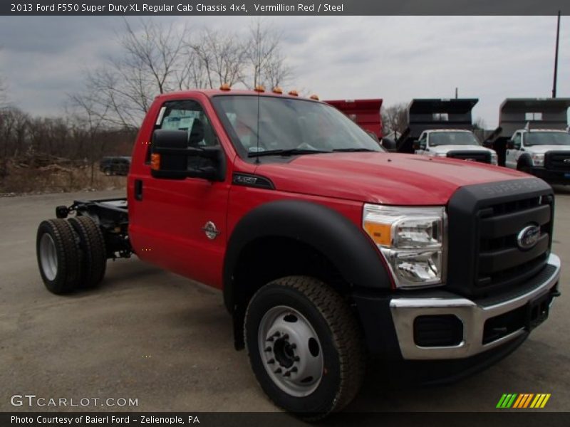 Front 3/4 View of 2013 F550 Super Duty XL Regular Cab Chassis 4x4