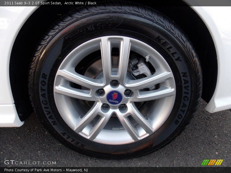 Arctic White / Black 2011 Saab 9-3 2.0T Sport Sedan