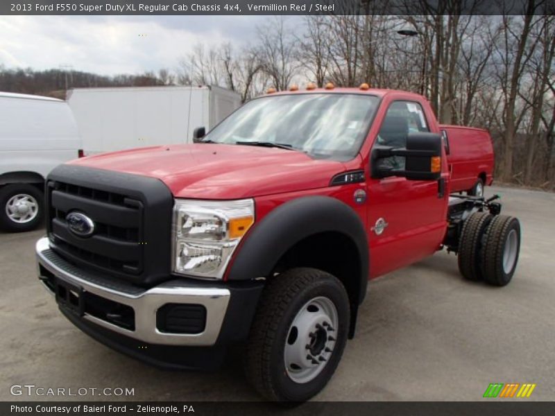 Vermillion Red / Steel 2013 Ford F550 Super Duty XL Regular Cab Chassis 4x4