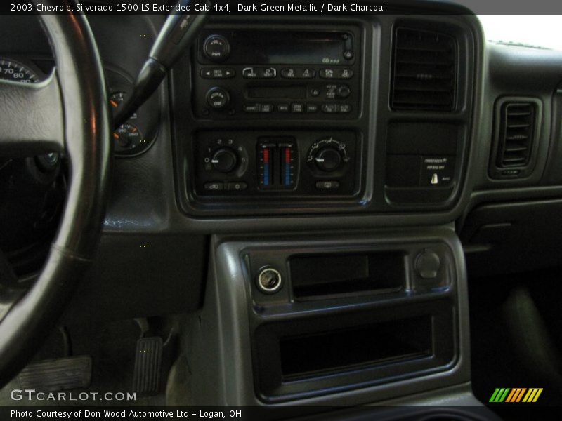 Dark Green Metallic / Dark Charcoal 2003 Chevrolet Silverado 1500 LS Extended Cab 4x4