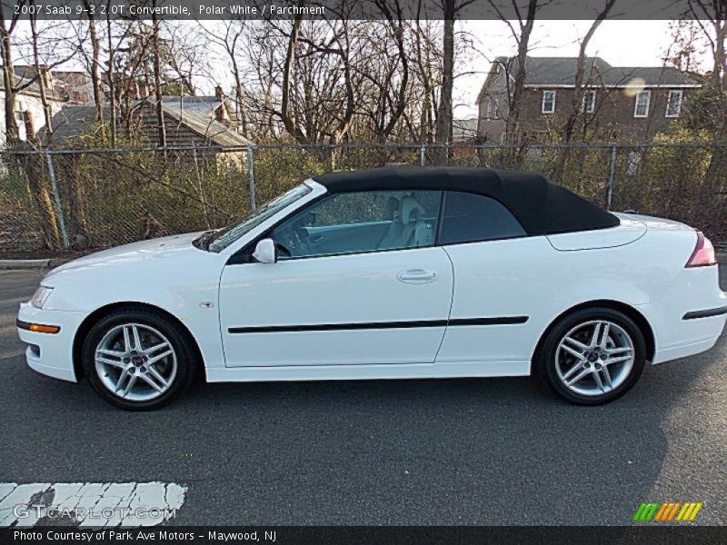 Polar White / Parchment 2007 Saab 9-3 2.0T Convertible