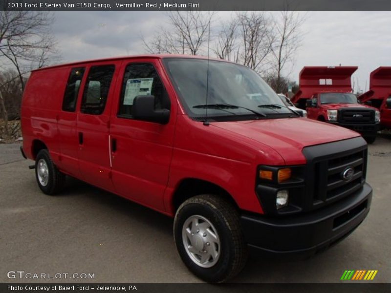 Vermillion Red / Medium Flint 2013 Ford E Series Van E150 Cargo