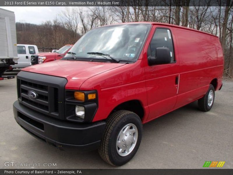 Vermillion Red / Medium Flint 2013 Ford E Series Van E150 Cargo