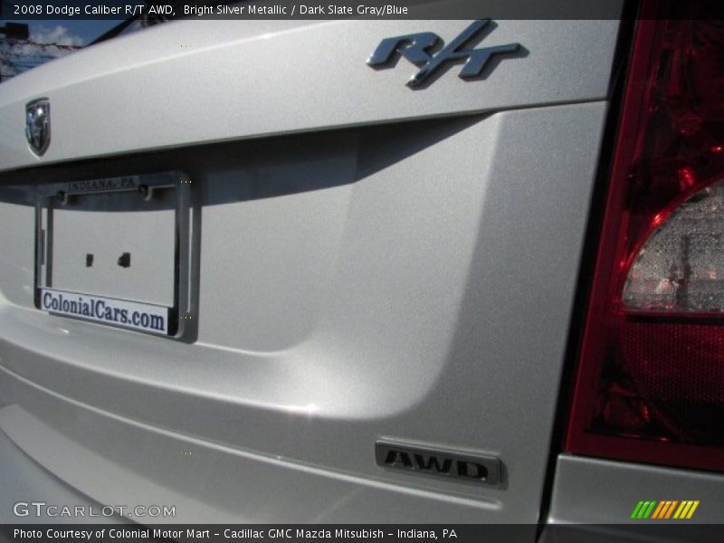 Bright Silver Metallic / Dark Slate Gray/Blue 2008 Dodge Caliber R/T AWD