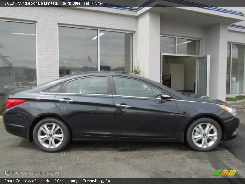 Pacific Blue Pearl / Gray 2013 Hyundai Sonata Limited