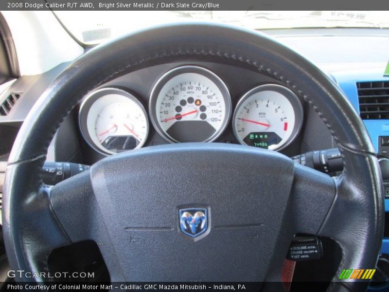 Bright Silver Metallic / Dark Slate Gray/Blue 2008 Dodge Caliber R/T AWD