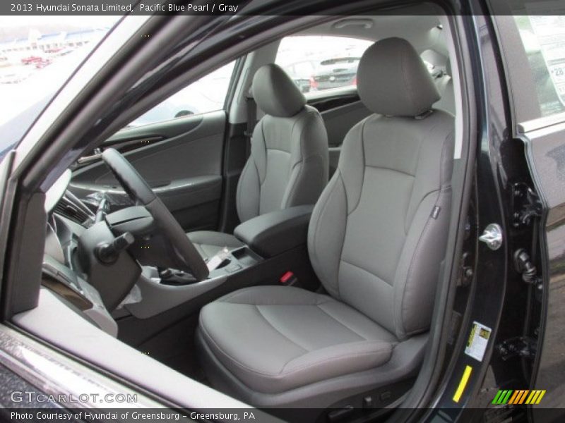 Pacific Blue Pearl / Gray 2013 Hyundai Sonata Limited