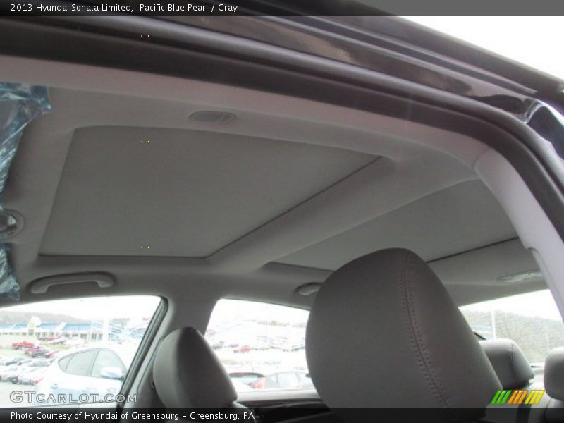 Pacific Blue Pearl / Gray 2013 Hyundai Sonata Limited