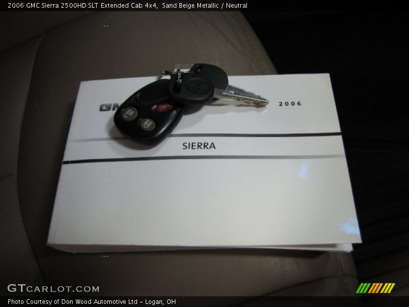 Sand Beige Metallic / Neutral 2006 GMC Sierra 2500HD SLT Extended Cab 4x4