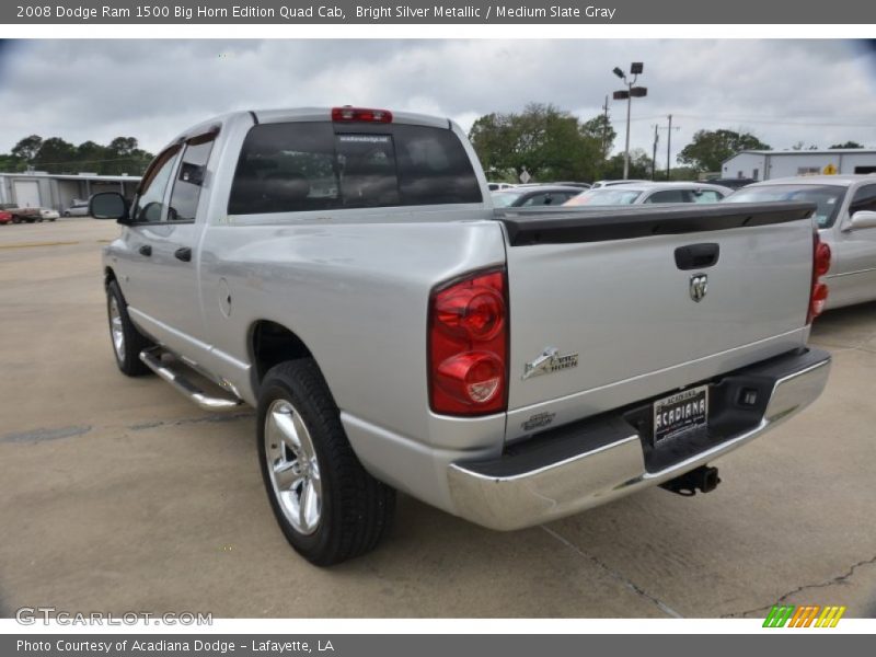Bright Silver Metallic / Medium Slate Gray 2008 Dodge Ram 1500 Big Horn Edition Quad Cab