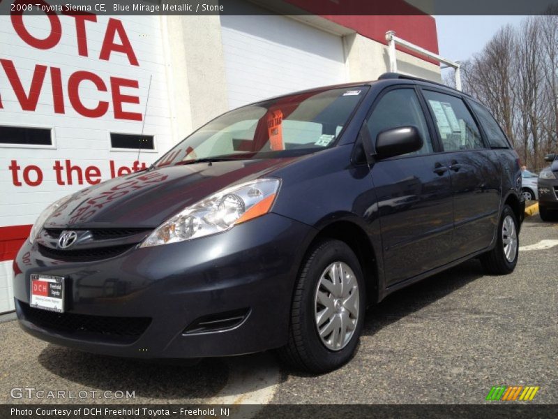 Blue Mirage Metallic / Stone 2008 Toyota Sienna CE