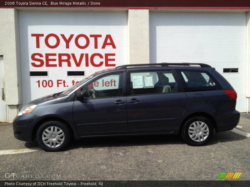 Blue Mirage Metallic / Stone 2008 Toyota Sienna CE