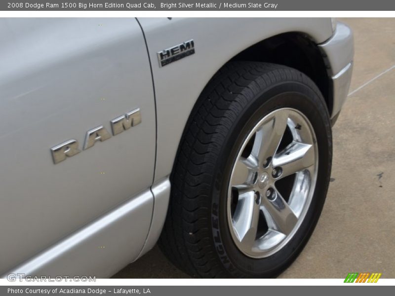 Bright Silver Metallic / Medium Slate Gray 2008 Dodge Ram 1500 Big Horn Edition Quad Cab