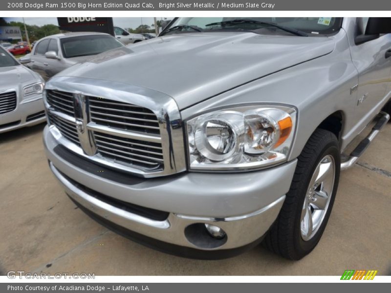 Bright Silver Metallic / Medium Slate Gray 2008 Dodge Ram 1500 Big Horn Edition Quad Cab