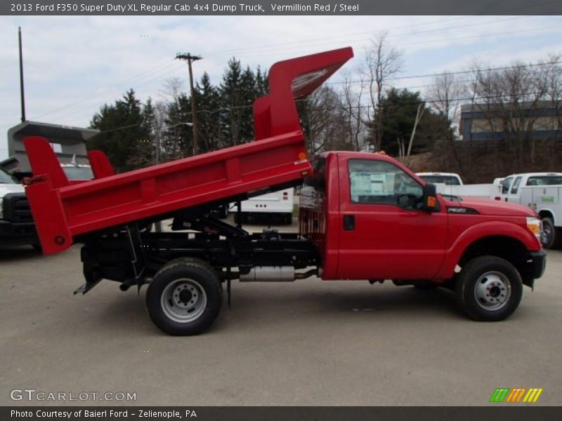  2013 F350 Super Duty XL Regular Cab 4x4 Dump Truck Vermillion Red