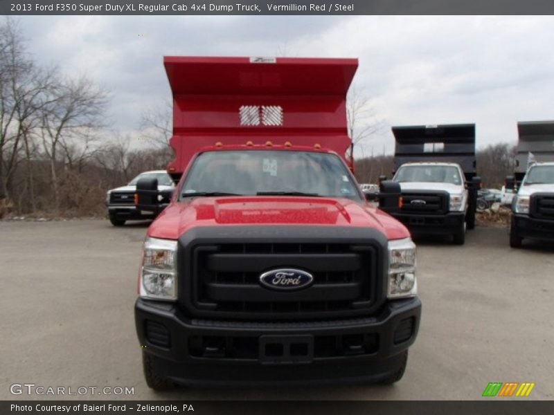Vermillion Red / Steel 2013 Ford F350 Super Duty XL Regular Cab 4x4 Dump Truck