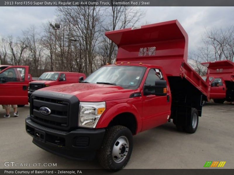Vermillion Red / Steel 2013 Ford F350 Super Duty XL Regular Cab 4x4 Dump Truck