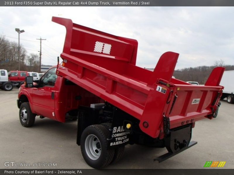  2013 F350 Super Duty XL Regular Cab 4x4 Dump Truck Vermillion Red