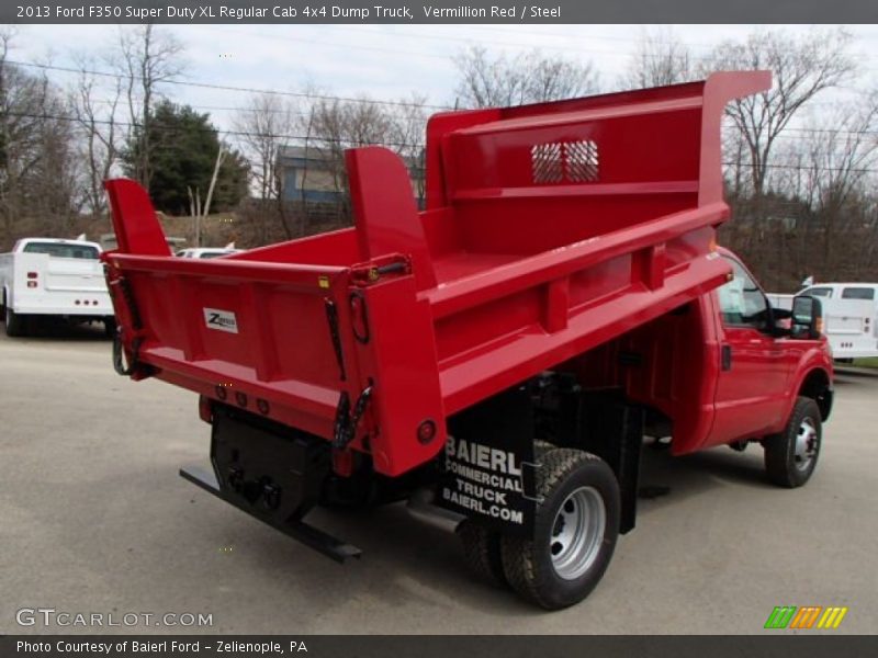 Vermillion Red / Steel 2013 Ford F350 Super Duty XL Regular Cab 4x4 Dump Truck