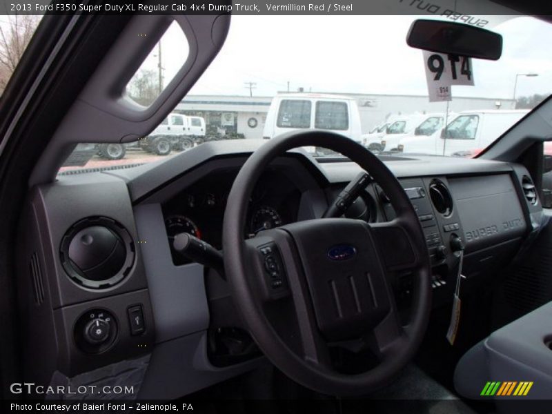 Vermillion Red / Steel 2013 Ford F350 Super Duty XL Regular Cab 4x4 Dump Truck