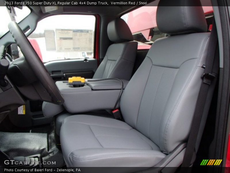  2013 F350 Super Duty XL Regular Cab 4x4 Dump Truck Steel Interior
