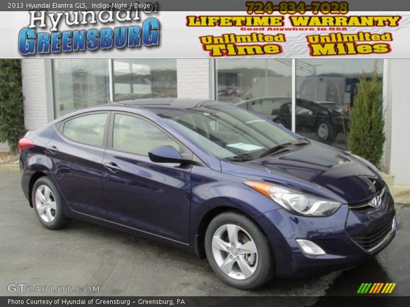 Indigo Night / Beige 2013 Hyundai Elantra GLS