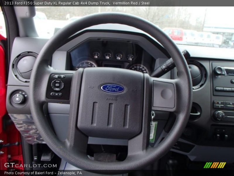  2013 F350 Super Duty XL Regular Cab 4x4 Dump Truck Steering Wheel