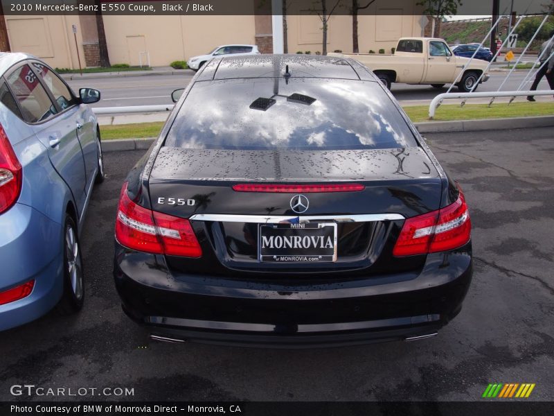 Black / Black 2010 Mercedes-Benz E 550 Coupe